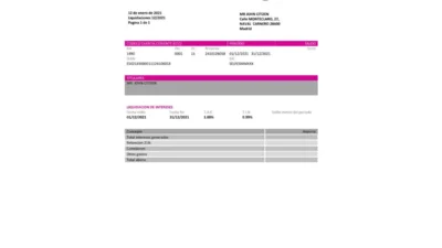 Spain Self Bank Statement Template