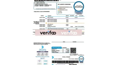 Argentina DIRECTV Service Invoice Template in word and pdf format