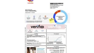 TotalEnergies Energy Bill Template for Spain in word and pdf format