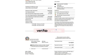 Jordan Jordanian Electric Power Co JEPCO Electricity Utility Bill Word And PDF Template