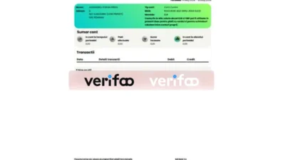 Romania Salt Bank Statement Template in word and pdf format
