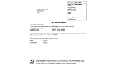 Islington Council Tax Document Template