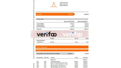 Spain ING Bank Integrated Statement Template in word and pdf format