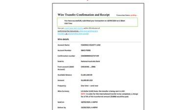 United States Wells Fargo Wire Transfer Confirmation Template in Word and PDF Format