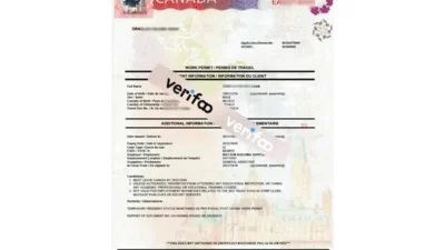 Canada Work Permit Word And PDF Template (mexico Version)