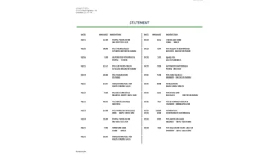 USA Commerce Bank Statement Template