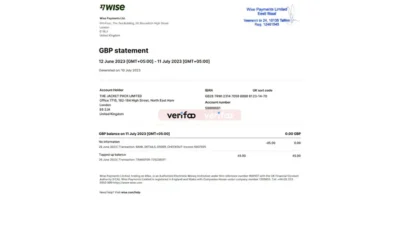 Wise Payments Ltd template in Word And pdf Format