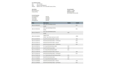 Eritrea Central bank statement template in Word and PDF format