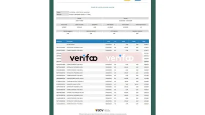 Colombia BDV Bank Account Statement template in Word and PDF format