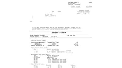 BMO Harris Bank Statement