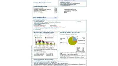 Spain Comercializadora Regulada Gas & Power Utility Bill Word And PDF Template (3 Pages)