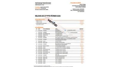 France Nickel Bank Statement Template in Word and PDF Format