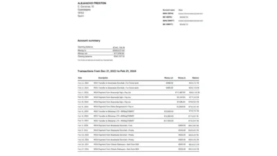 Revolut Business Bank Statement Word And PDF Template (version 2024)