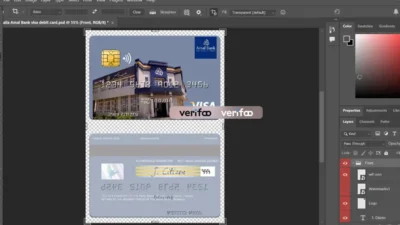 Editable Somalia Amal Bank visa debit card Templates