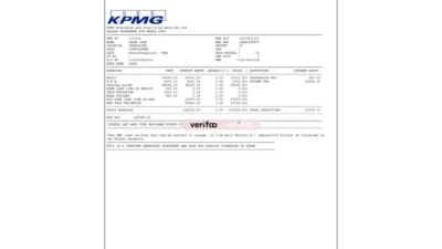 UK KPMG Statement Template in word and PDF format (version2024)