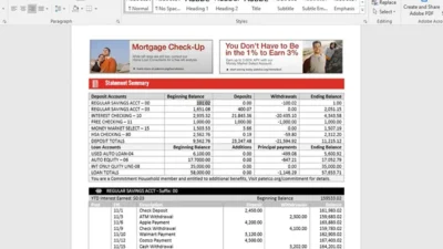 USA California Patelco Credit Union bank statement template