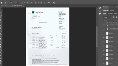 UK Lloyds Bank Statement PSD Template