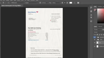 USA Bank of America Statement Template psd v3