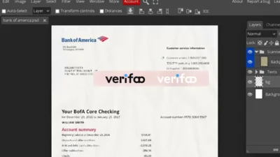 USA BANK OF AMERICA STATEMENT EDITABLE PSD TEMPLATE
