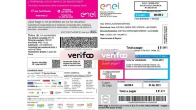 Chile Enel Distribución Utility Bill Template