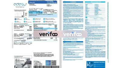 Argentina Edesur Utility Bill Template in word and pdf format