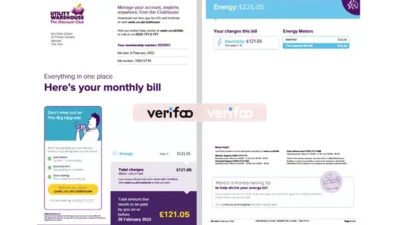 United Kingdom Utility Warehouse Multi-Service Bill Template