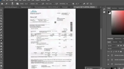 Poland Utility Bill Template in PSD format V4