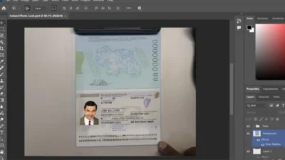 ireland passport psd Template (with Background)