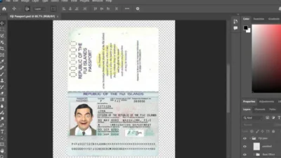 Fiji Passport PSD Template