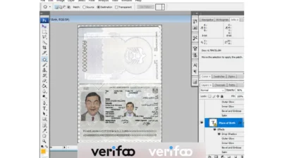 UAE (United Arab Emirates) passport template psd