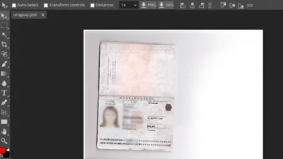 Uruguay Passport psd template Download