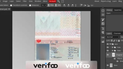 Austria Passport template psd v1