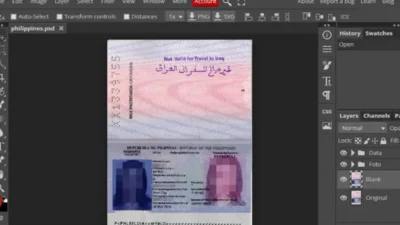 Philippine Passport Template PSD – fake template