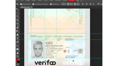 Finland passport psd template