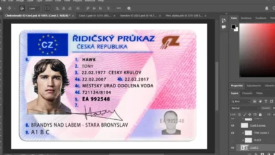 Czech ID Card PSD Template V4