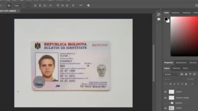 Republic of Moldova Identity Card PSD Template (2013 — 2033) Series 2013