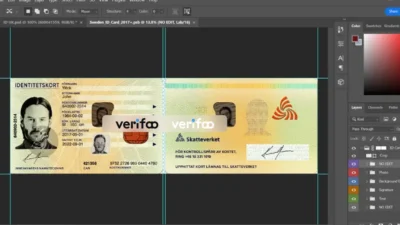 (Sweden ID Card PSD Template 2017 (2400DPI