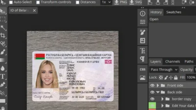 Belarus ID Card template psd