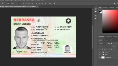 Nebraska Driving License PSD Template 2026