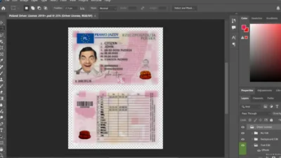 Poland Driver License PSD Template