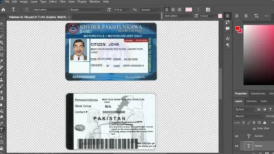 Pakistan Driving License Fully Editable PSD Template