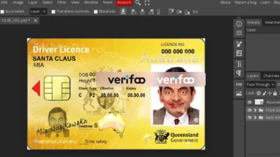 Australia Queensland Driver License Template