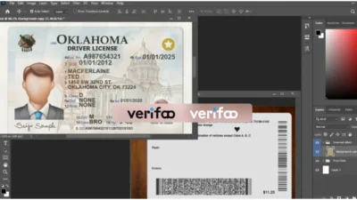 Oklahoma driver license Psd Template New