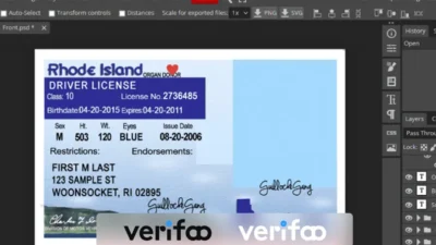 Rhode Island Drivers License PSD