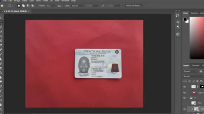 background Template for DL And ID cards in PSD format v17