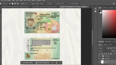 Georgia Driving License PSD Template V3