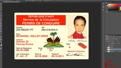 Haiti Driver License PSD Template – free Download