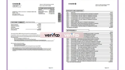 Chase bank Statement Template in word And PDF Format V2025