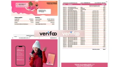 Sweden Refunder Pay Credit Card Statement Template in word and pdf format