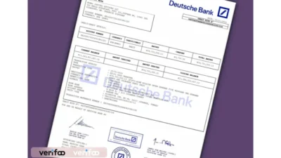 Deutsche Bank Debit Note Template in Word And PDF Format